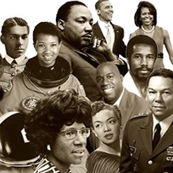 A collection of famous African American Civil Rights leaders