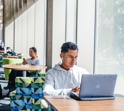 student on laptop