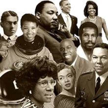 Collage of famous African Americans